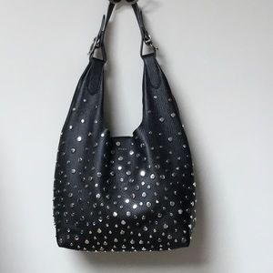DKNY Wes Studded Hobo Handbag